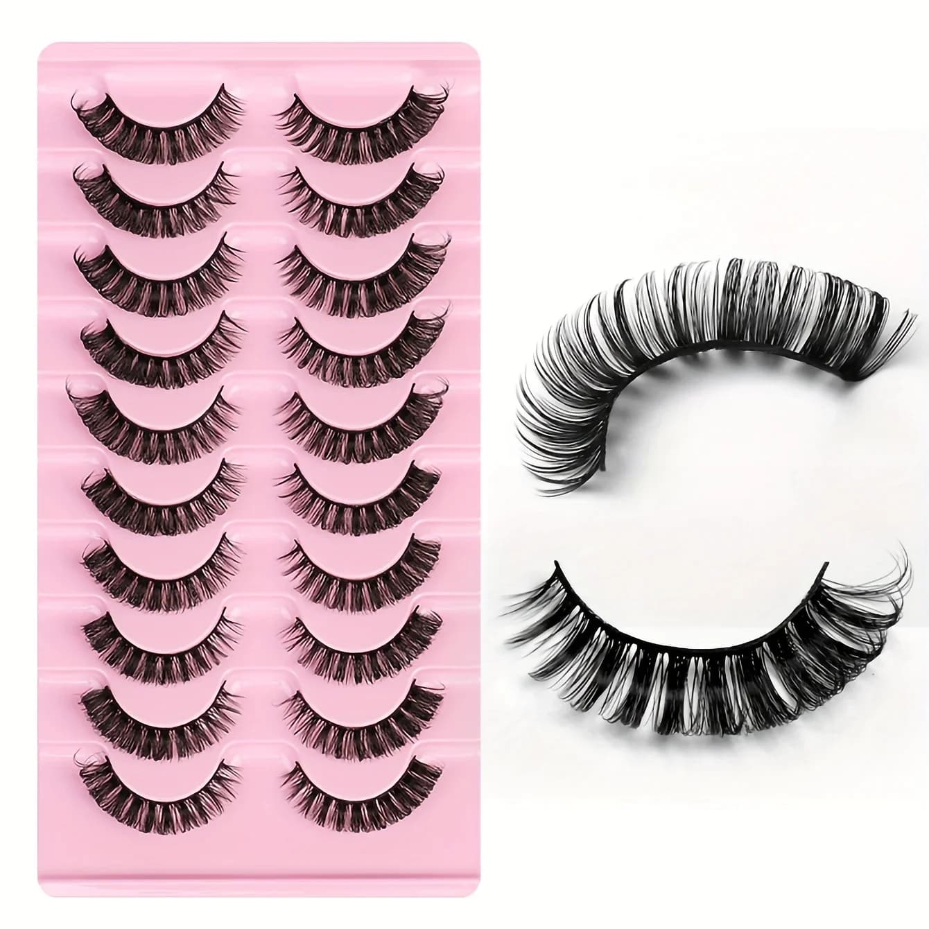 Russian Russian Strip Lashes DD Curl False Eyelashes Fluff - 2