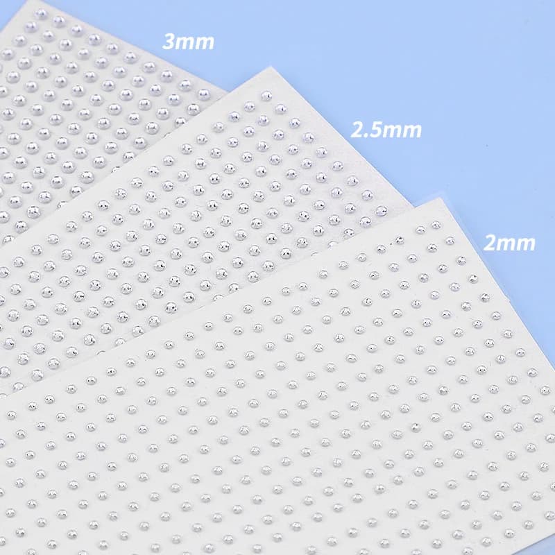 Mix Mix 2mm/3/mm4mm Hair Pearls Stick on Self Adhesive - 4