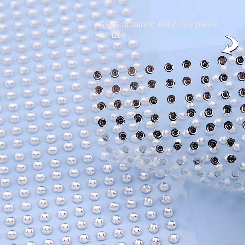 Mix Mix 2mm/3/mm4mm Hair Pearls Stick on Self Adhesive - 2