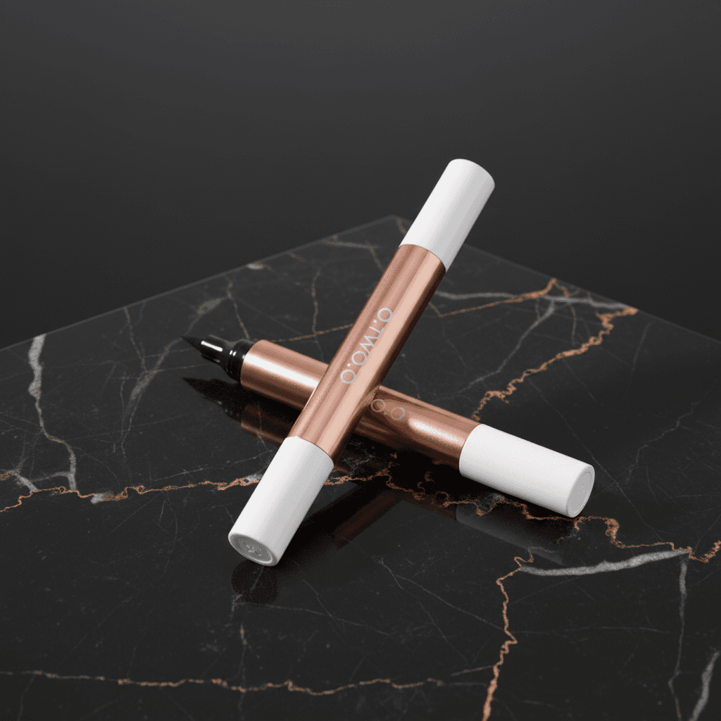 O.TWO.O - Eye-liner Feutre Double-Pointe Waterproof Séchage Rapide - teinte sélectionnée