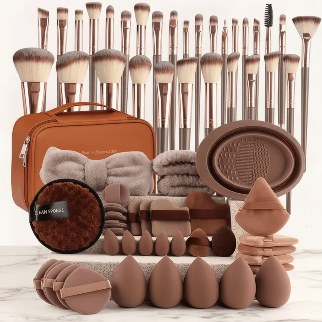 Collection Premium - Set de Pinceaux Maquillage Doux 3-20 Pièces - 1