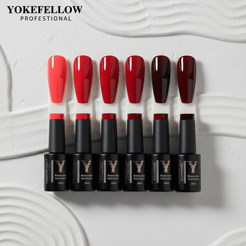 YOKEFELLOW YOKEFELLOW 10ML Gel Nail Polish Sparkle Red Gel Po - 1