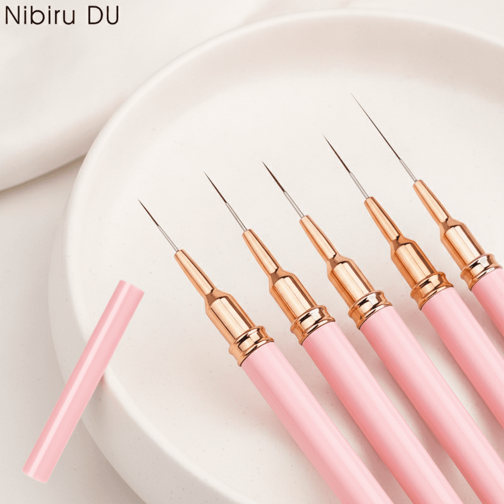 Kit Pinceaux Liner Précision Nail Art - 5 pièces - 1