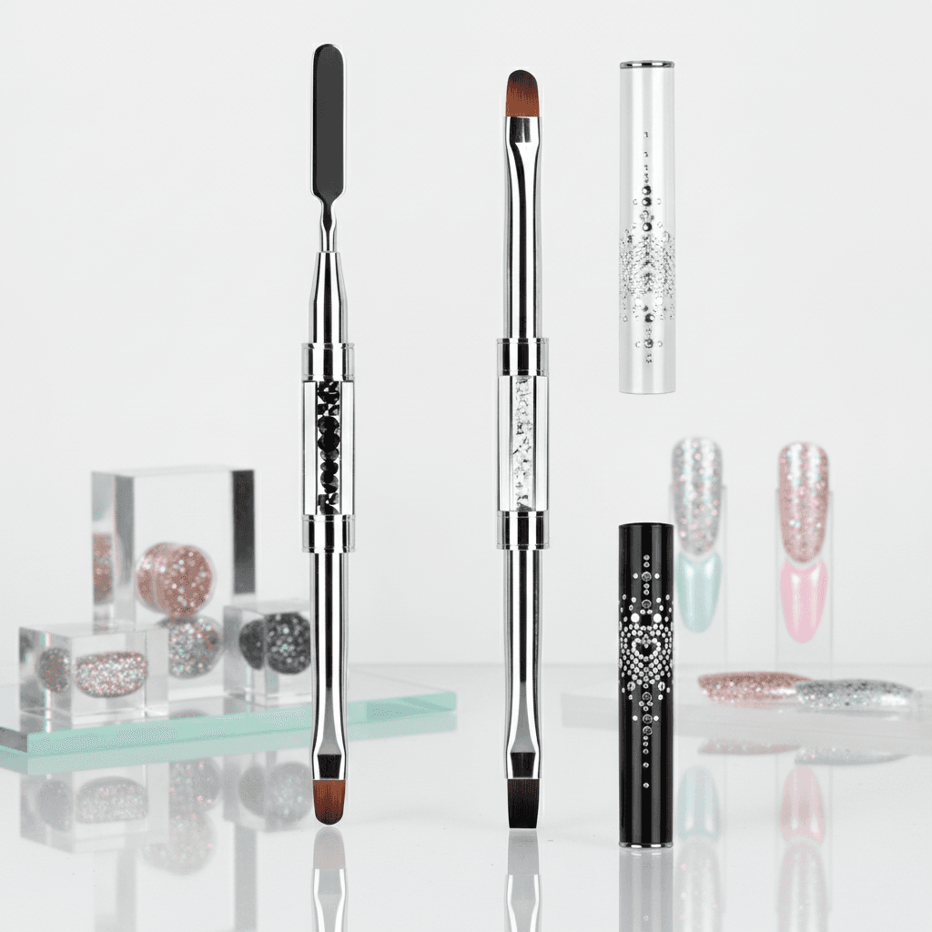 Pinceau Nail Art Double Embout - Gel & French Manucure - 1
