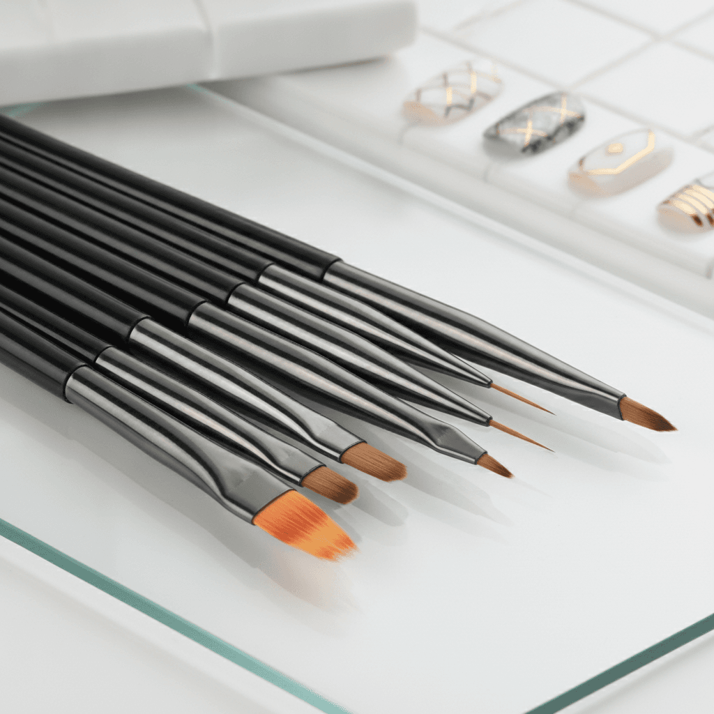 Pinceaux Nail Art Professionnels - Set de 10 Pièces - 1